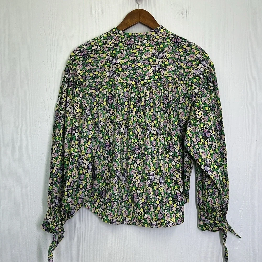 Anthropologie - Maeve Ashleigh Puff Sleeved Floral Button Down Blouse Size Small - Picture 13 of 13